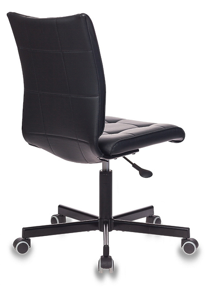 Кресло Бюрократ CH-330M/BLACK (Office chair CH-330M black Leather Black eco.leather cross metal черный) артикул 263187Si-1 фото 5