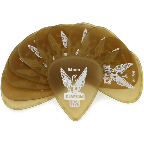 Медиаторы CLAYTON US94/12 - 0.94 mm ULTEM gold стандартные 12 шт артикул 290772Si-1