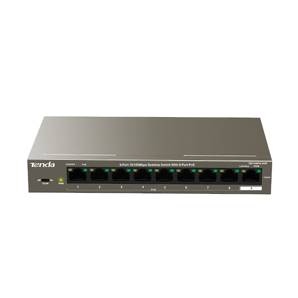 Коммутатор Tenda TEF1109P-8-102W артикул 324376Si-1