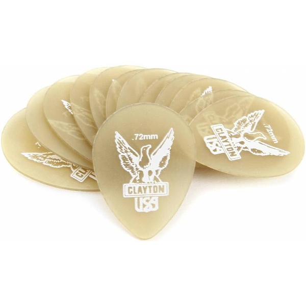 Медиаторы CLAYTON UST72/12 - 0.72 mm ULTEM gold уменьшенный 12 шт артикул 290778Si-1