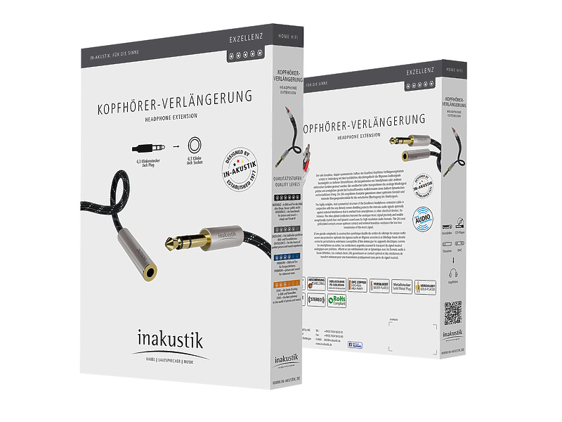 Кабель удлинитель In-Akustik Exzellenz Extension Audio Cable 3.0m 6.3mm jack<>6.3mm jack(F) #00604603 артикул 170521Si-1 фото 3