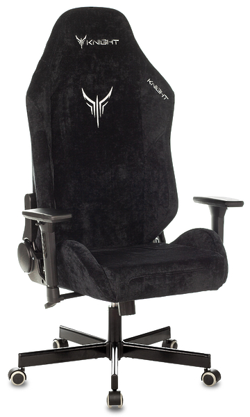 Кресло Knight N1 BLACK (Game chair Knight N1 Fabric black Light-20 headrest cross metal) артикул 263303Si-1 фото 3