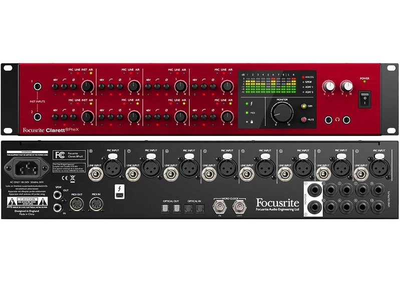 Звуковая карта FOCUSRITE Clarett 8PreX артикул 144489Si-1 фото 3