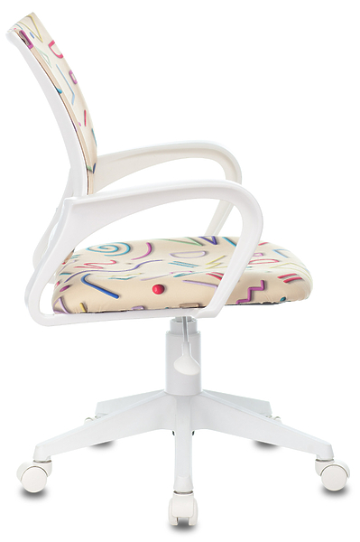 Кресло Бюрократ KD-W4/STICK-BEIGE (Children chair KD-W4 sandy Sticks 02 cross plastic белый plastik белый) артикул 263260Si-1 фото 4