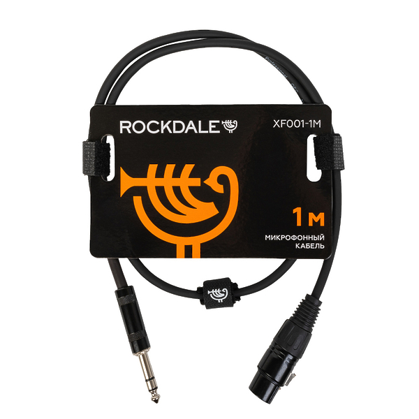 Микрофонный кабель ROCKDALE XF001-1M Black артикул 275686Si-1