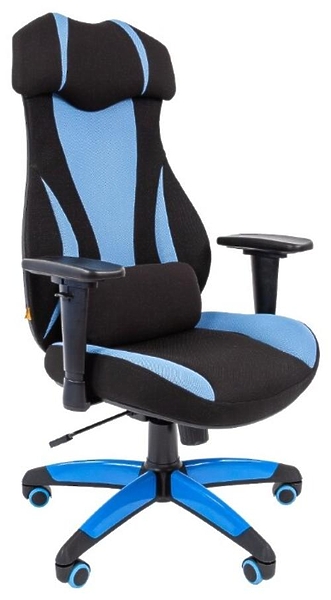 Кресло игровое Chairman game 14 00-07022219 Black/Blue артикул 269942Si-1