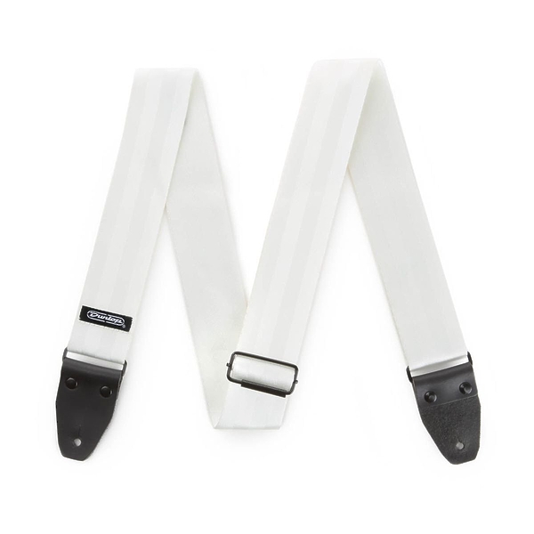 Ремень для гитары Dunlop DST7001WH Deluxe Seatbelt White артикул 279685Si-1