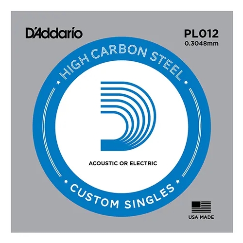 Струна D'Addario PL012 - Plain steel (1 шт) артикул 274010Si-1