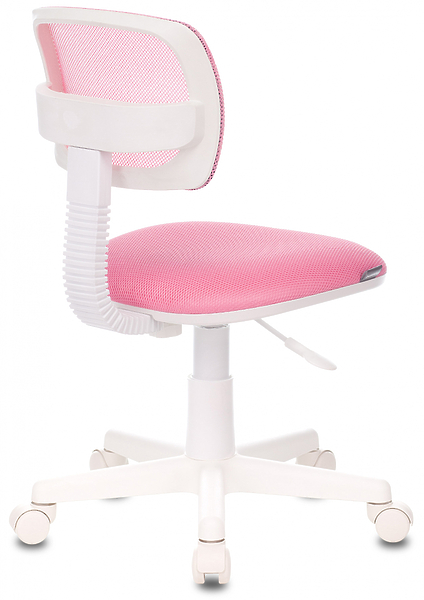 Кресло Бюрократ CH-W299/PK/TW-13A (Children chair CH-W299 pink TW-06A TW-13A mesh/fabric cross plastic plastik белый) артикул 263377Si-1 фото 5