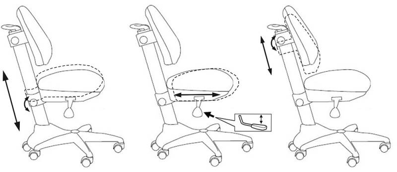 Кресло Бюрократ KD-2/BL/TW-55 (Children chair KD-2 l-blue TW-55 cross plastic) артикул 263516Si-1 фото 7