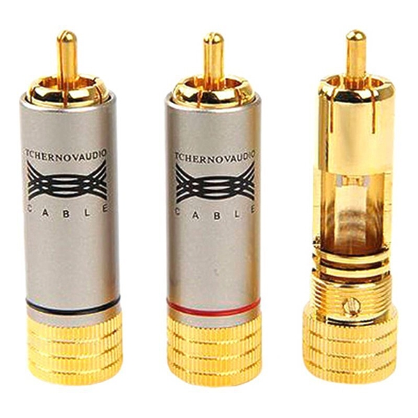 Разъем Tchernov Cable RCA Plug Classic G set 4 артикул 176425Si-1