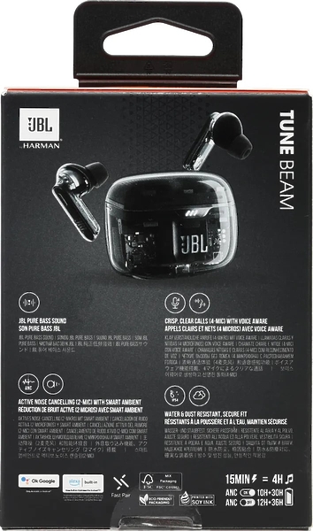 Наушники JBL Tune Beam Ghost Black артикул 330463Si-1 фото 14