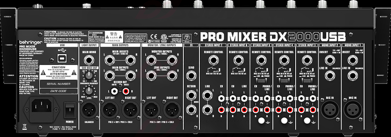 Микшерный пульт Behringer DX2000USB артикул 126790Si-1 фото 5