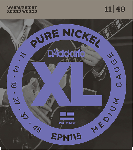 Струны D'Addario EPN115 PURE NICKEL BLUES/JAZZ ROCK 11-48 артикул 273643Si-1