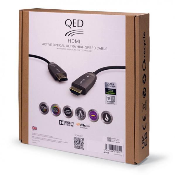 HDMI кабель QED QE6038 Performance Optical Ultra HDMI 15m артикул 282144Si-1 фото 3