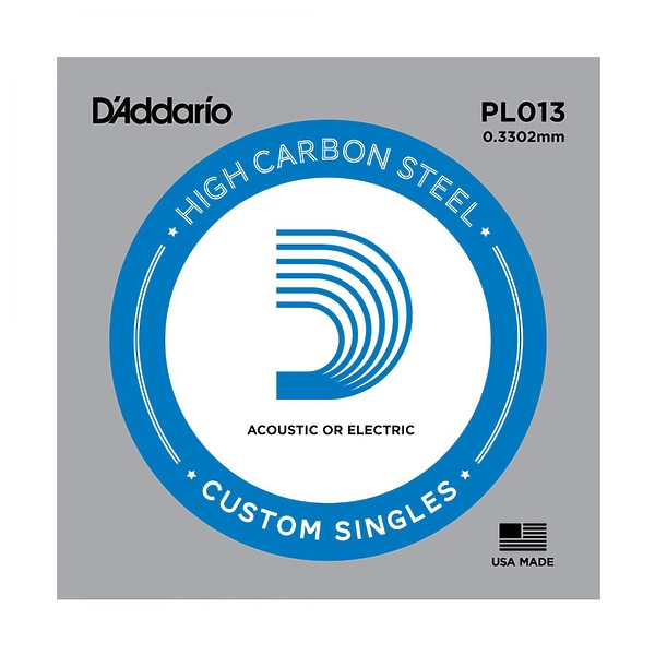 Струна D'Addario PL013 PLAIN STEEL SINGLES артикул 274168Si-1