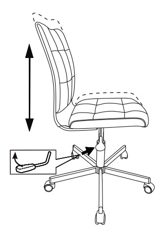 Кресло Бюрократ CH-330M/VELV88 (Office chair CH-330M red Velvet 88 cross metal хром) артикул 263213Si-1 фото 6