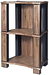 Стойка под виниловые пластинки VOXmodule S-005 (shelf walnut, legs black moire, plugs silver)