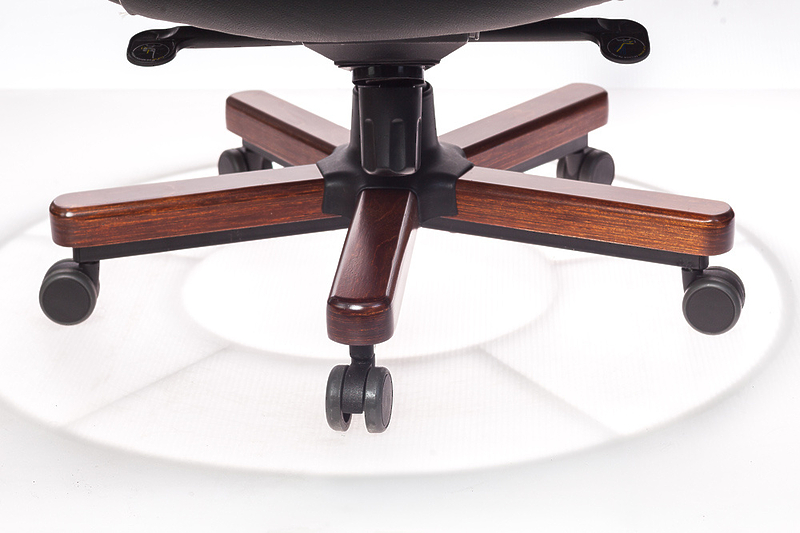 Кресло Бюрократ T-9923WALNUT/BLACK (Office chair T-9923WALNUT black leather cross metal/wood) артикул 263492Si-1 фото 15