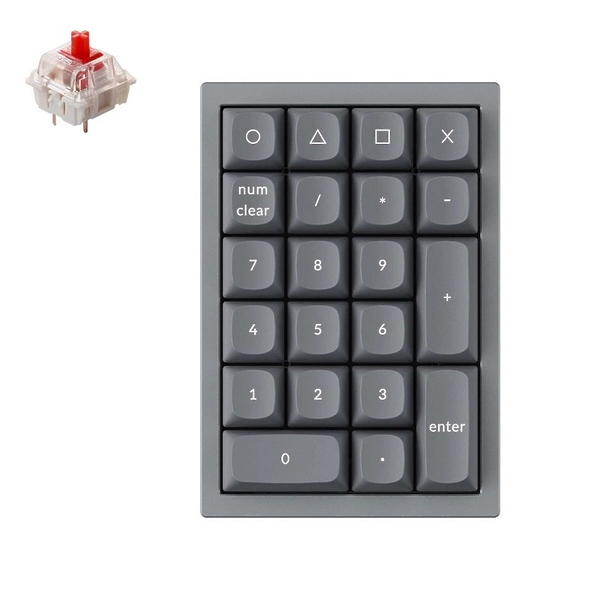 Keychron Механическая клавиатура QMK Q0, Gateron G Pro Red Switch, Hot Swap, Grey артикул 270305Si-1