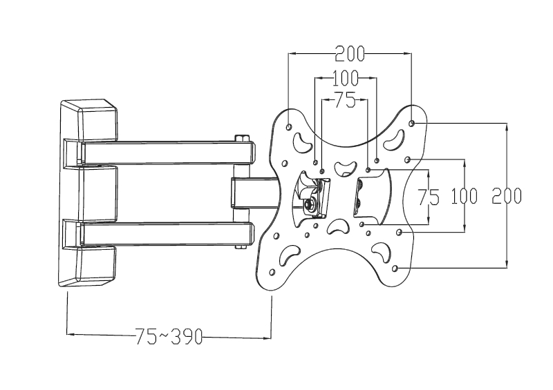 Кронштейн для телевизора Digis DSM-8023 артикул 169049Si-1 фото 5