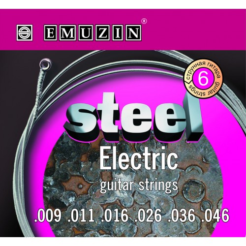 Струны для электрогитары Emuzin Steel Electric 6S 9-46 артикул 291299Si-1