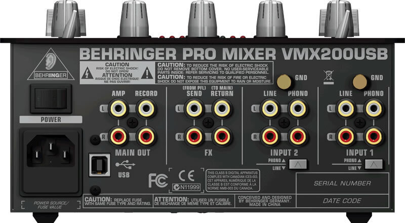 Микшер Behringer VMX200USB DJ артикул 106695Si-1 фото 3