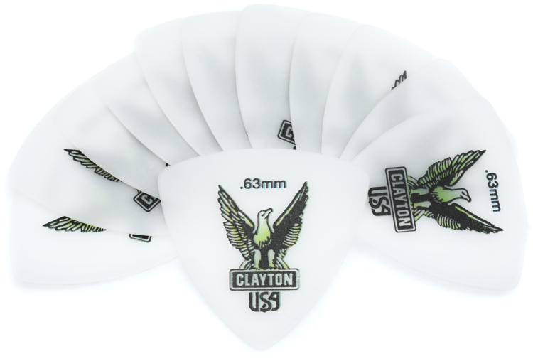 Медиаторы CLAYTON RT63/12 - 0.63 mm ACETAL polymer широкие 12 шт артикул 290648Si-1