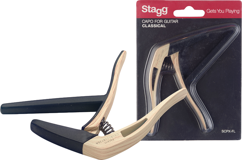 Каподастр для классической гитары Stagg SCPX-FL CLWOOD артикул 308784Si-1