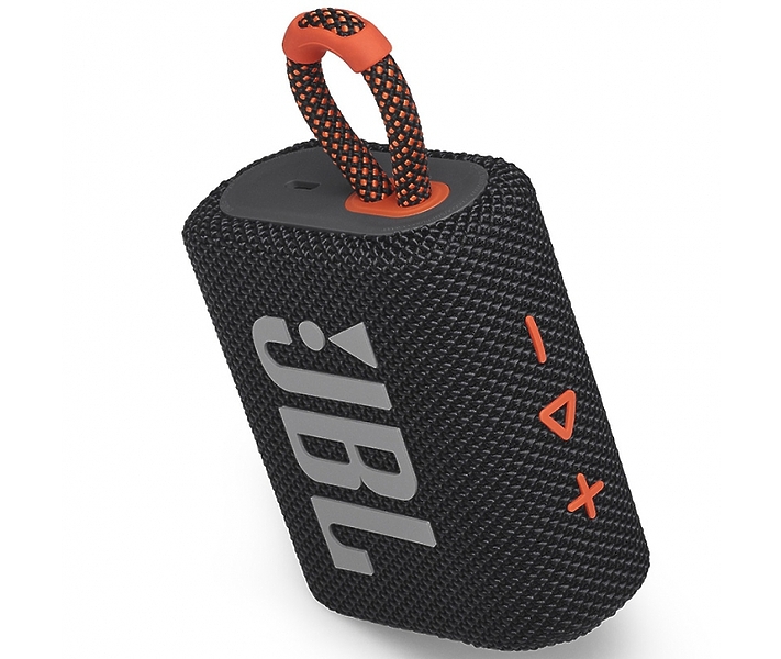 Портативная колонка JBL GO 3 Black Orange артикул 308898Si-1 фото 4