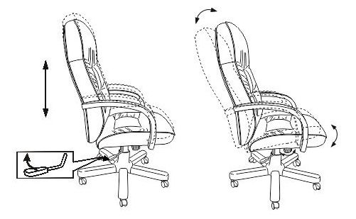 Кресло Бюрократ T-9908/WALNUT (Office chair T-9908 black leather cross metal/wood) артикул 263488Si-1 фото 6