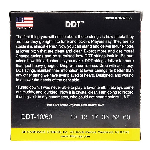 Струны для электрогитары DR DDT-10/60 артикул 291256Si-1 фото 3