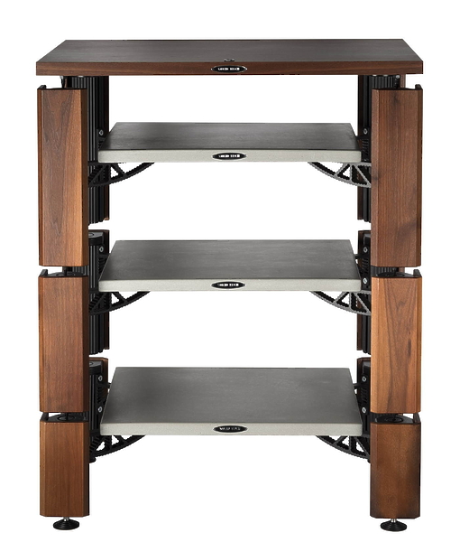 Стойка под Hi-Fi компоненты Solid Tech Hybrid Wood 3 TT (200x275x350 mm) Walnut/Concrete артикул 251355Si-1