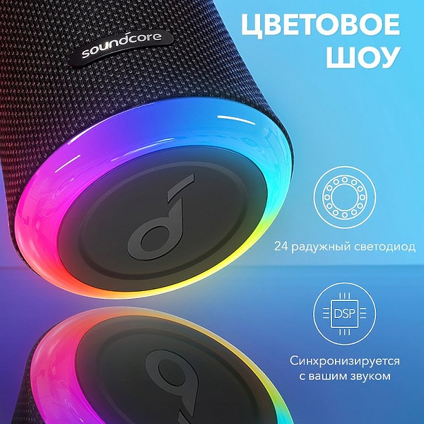 Портативная акустика Soundcore Flare II Blue артикул 268693Si-1 фото 5