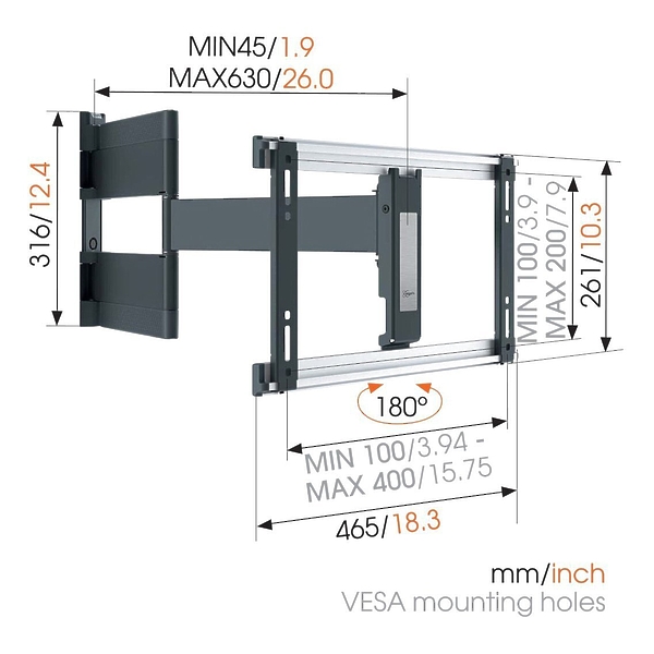 Кронштейн для телевизора Vogels THIN 546 артикул 182074Si-1 фото 6