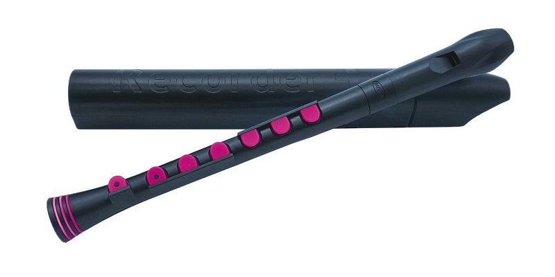 Блокфлейта сопрано NuVo Recorder+ Black/Pink немецкая система артикул 287889Si-1