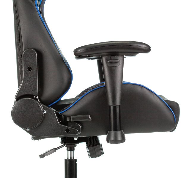 Кресло Zombie VIKING 4 AERO BLUE (Game chair VIKING 4 AERO black/blue textile/eco.leather headrest cross plastic) артикул 263280Si-1 фото 4