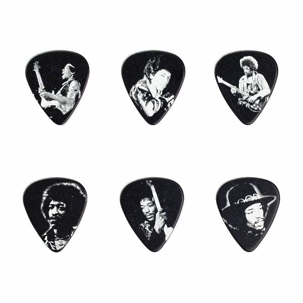Медиаторы Dunlop JHPTR06M Jimi Hendrix Silver Portrait Pick Tin (12 шт) артикул 279640Si-1