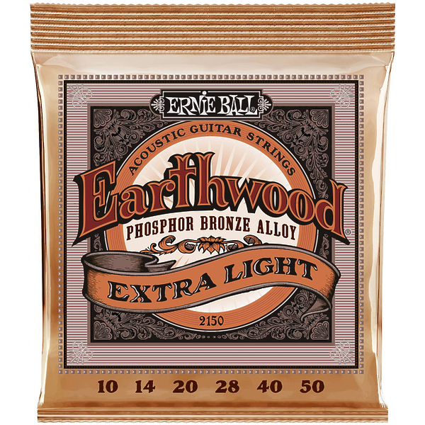 Струны для акустической гитары Ernie Ball 2150 Earthwood Phosphor Bronze Extra Light 10-14-20w-28-40-50 артикул 291593Si-1