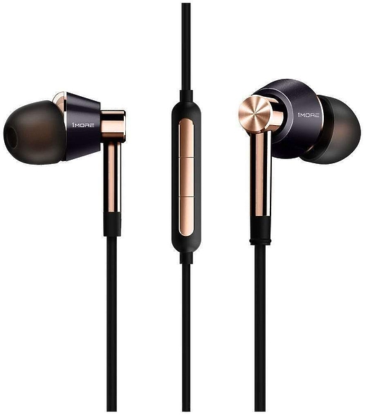 Наушники 1More E1001 Triple Driver In-Ear gold артикул 219656Si-1