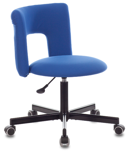 Кресло Бюрократ KF-1M/INDIGO (Office chair KF-1M blue 26-21 cross metal черный) артикул 263501Si-1