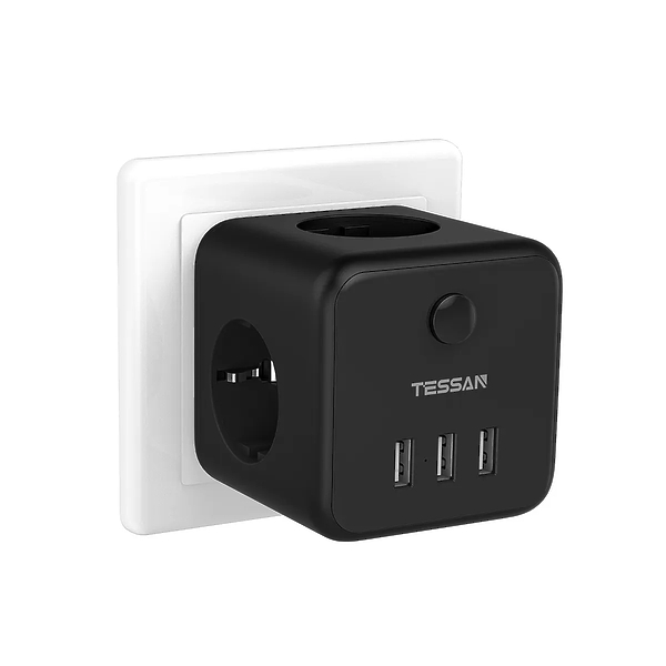 Сетевой фильтр Tessan TS-301-DE black артикул 264761Si-1