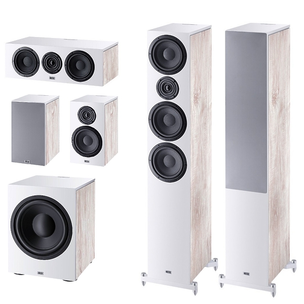 Комплект акустики Heco Aurora 700 Set 5.1 (700+300+Center+Sub) white артикул 190203Si-1