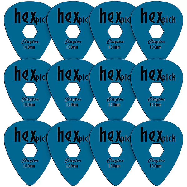 Медиаторы CLAYTON HX100/12 - 1.00 mm HEXpick стандартные 12 шт артикул 290736Si-1