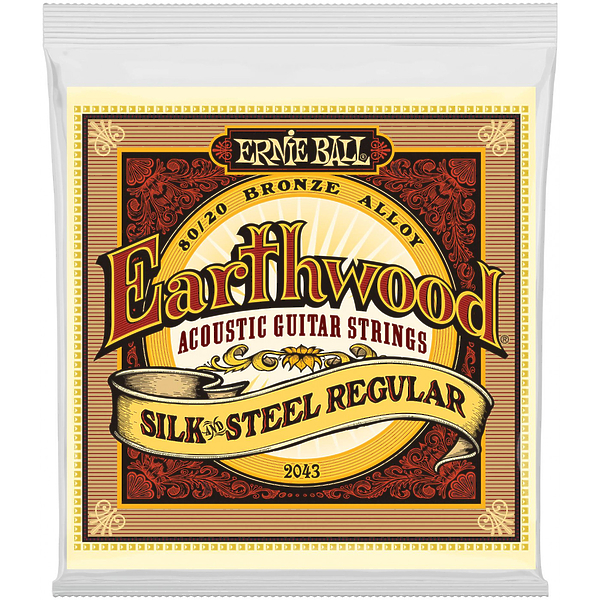 Струны для акустической гитары Ernie Ball 2043 Silk&Steel Regular 13-17-26-34-46-56 артикул 291578Si-1