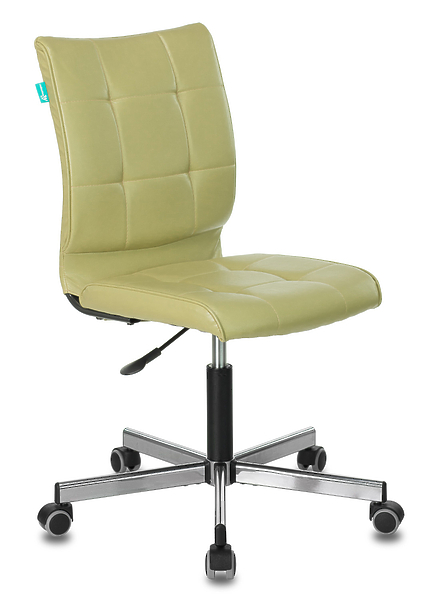 Кресло Бюрократ CH-330M/GREEN (Office chair CH-330M green Best 79 eco.leather cross metal хром) артикул 263227Si-1