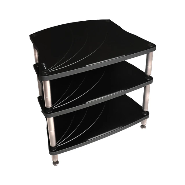 Стойка под Hi-Fi Bassocontinuo LYRA XL4 2.1 Cerbero Black 290 mm (ножки серебро) артикул 273792Si-1