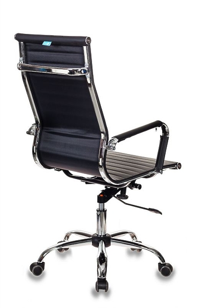 Кресло Бюрократ CH-883/BLACK (Office chair CH-883 black eco.leather cross metal хром) артикул 263344Si-1 фото 5