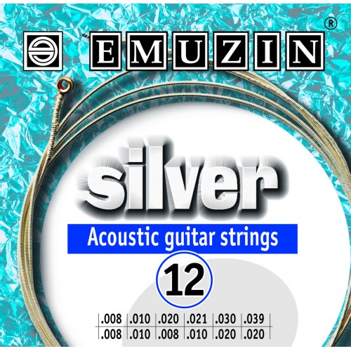 Cтруны для двенадцатиструнной гитары Emuzin 12А231 Silver артикул 291218Si-1