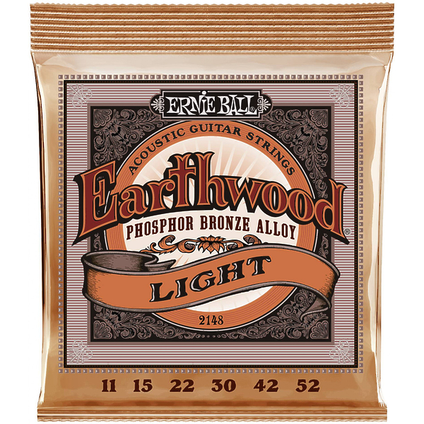 Струны для акустической гитары Ernie Ball 2148 Earthwood Phosphor Bronze Super Light 11-15-22w-30-42-52 артикул 291592Si-1